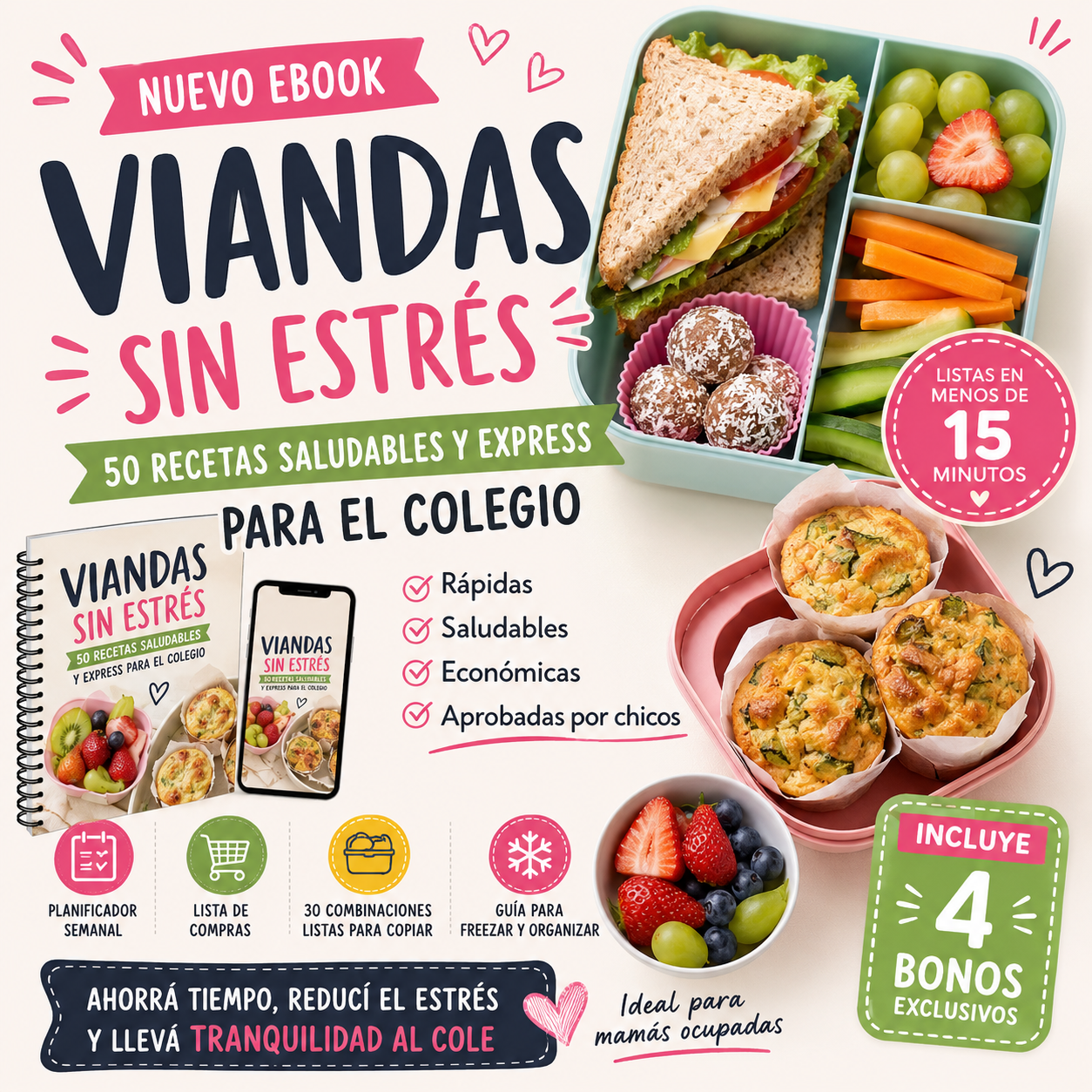 50 Ideas Saludables y Express para el Colegio